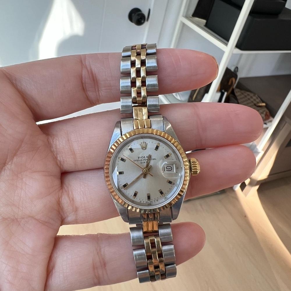 Rolex Two-Tone Gold and Silver Ladies Datejust Watch